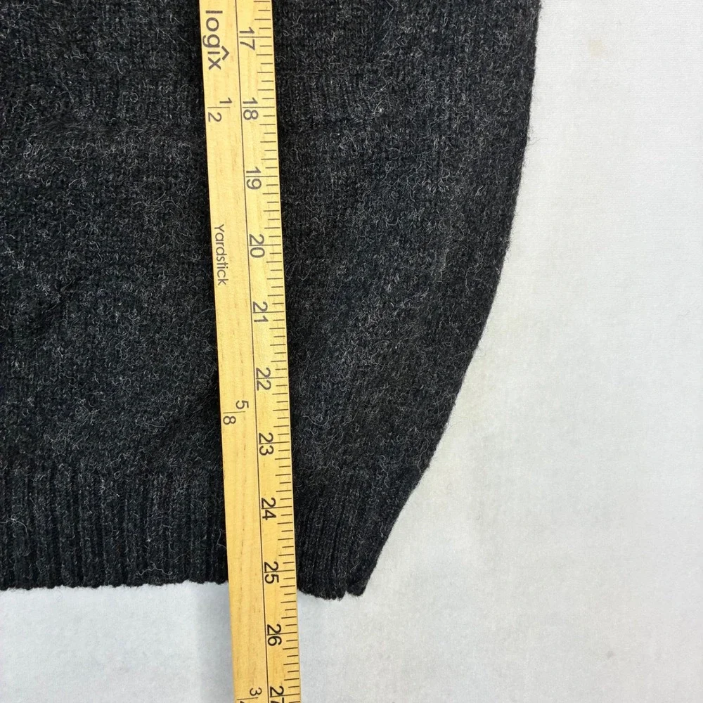 Pendleton Cardigan Sweater Mens Medium Gray Shetland Virgin Wool Button V-Neck